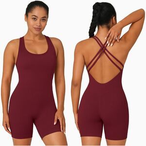 Sunzel workout shorts romper, Size: S